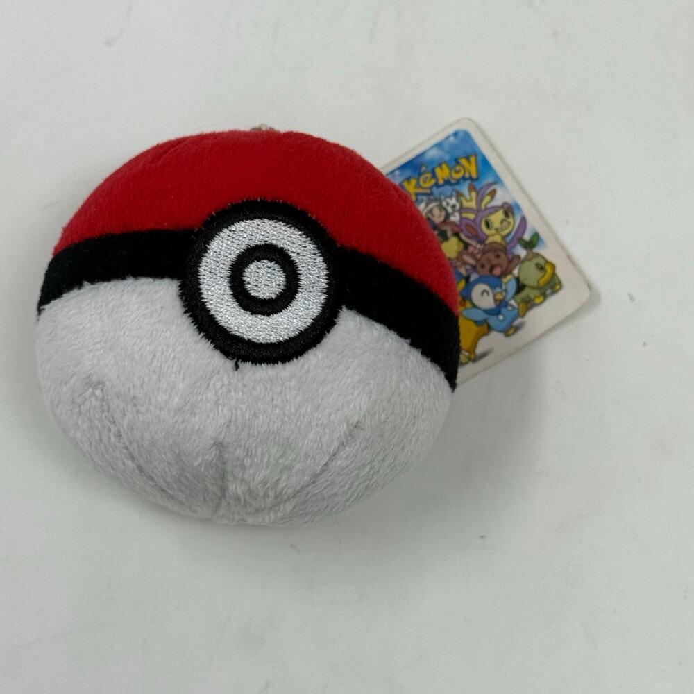 Vintage Pokemon Pokeball Plush Keychain Ash Pikachu Japan Bag Charm Rare 2000s - Picture 7 of 7